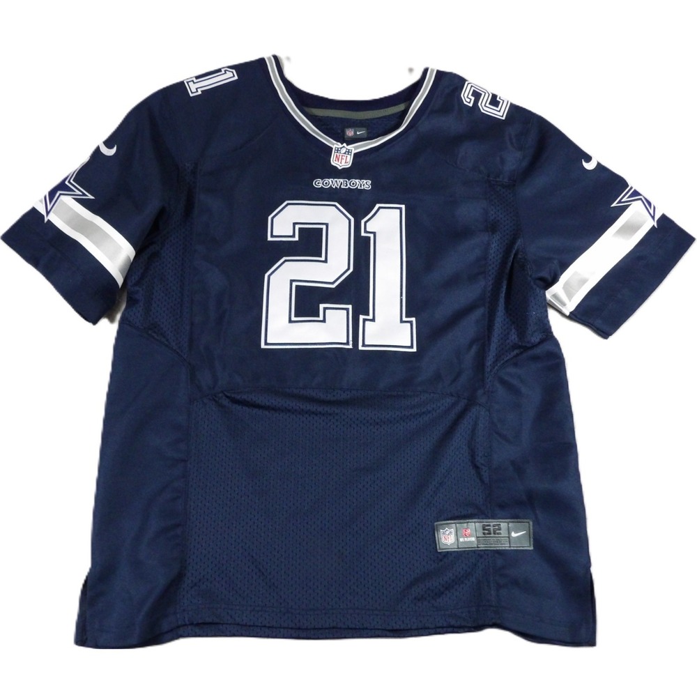 Nike Dallas Cowboys Ezekiel Elliott 21 Jersey Men 52 XXL Blue Stitched Football